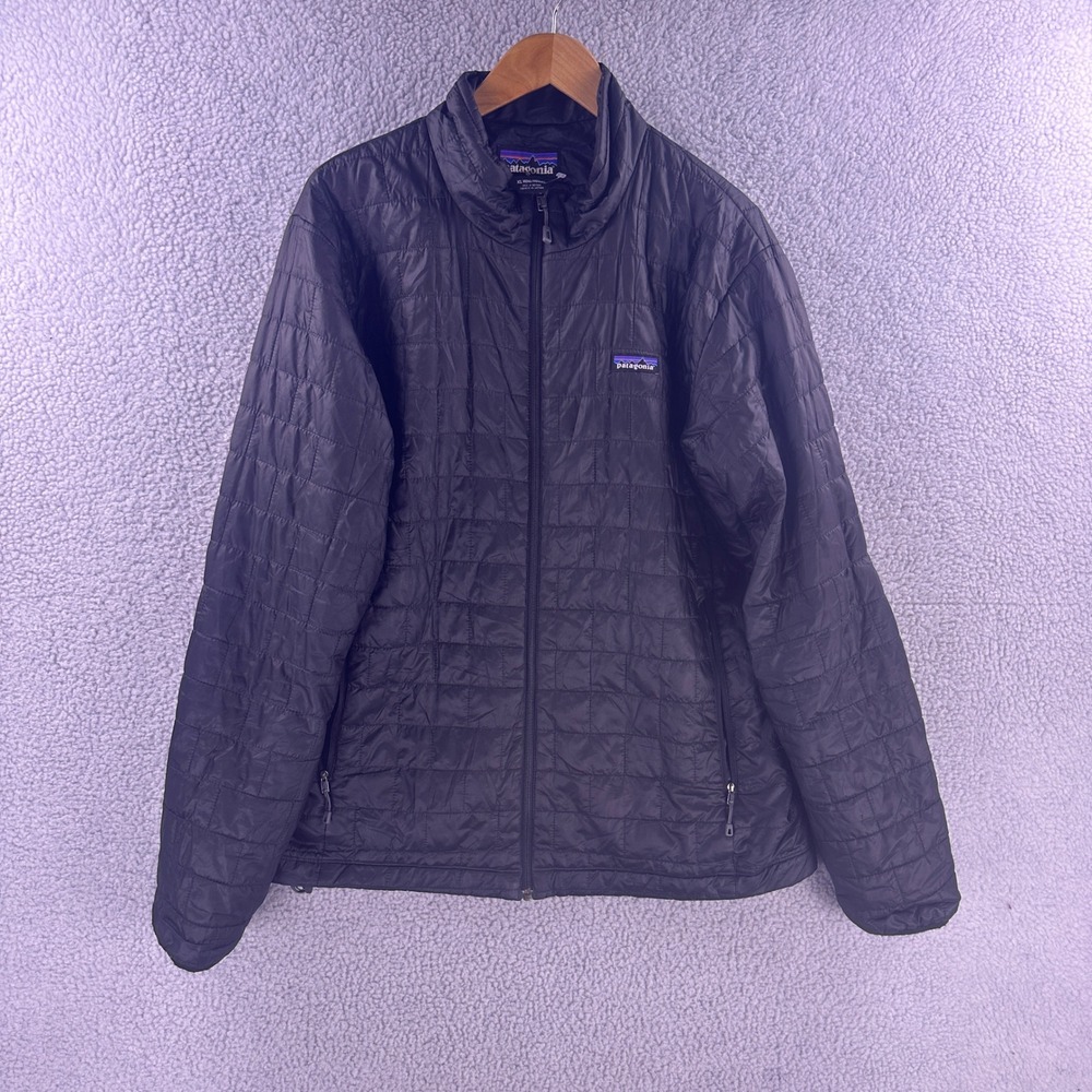 Patagonia Mens Nano Puff Jacket XL Black Full Zip Quilted Insulated Puffer